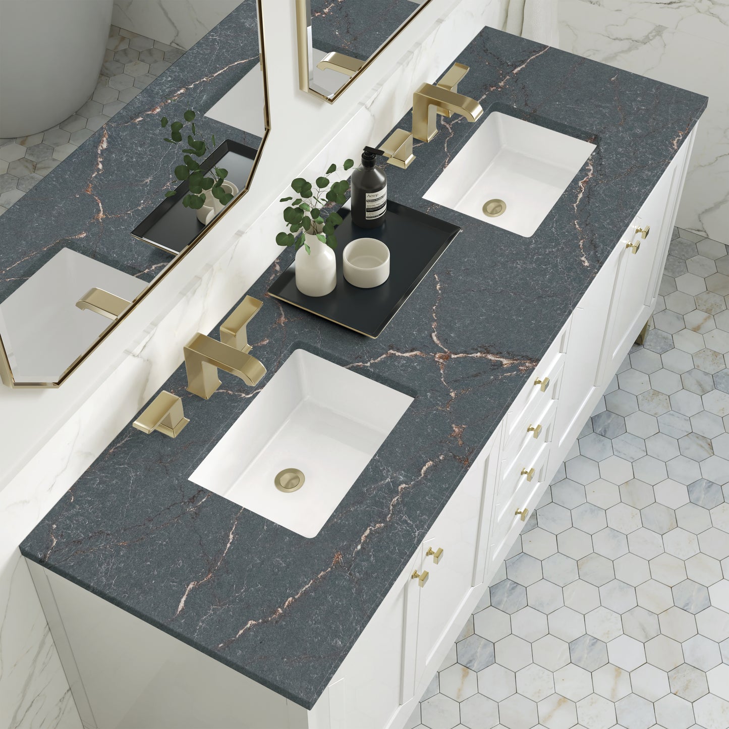 James Martin Chicago 72" Double Vanity with 3 CM Countertop