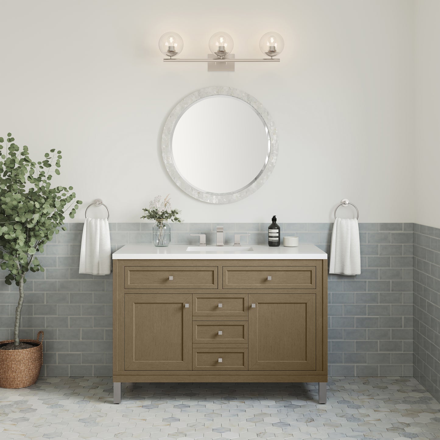 James Martin Chicago 48" Single Vanity with 3 CM Countertop