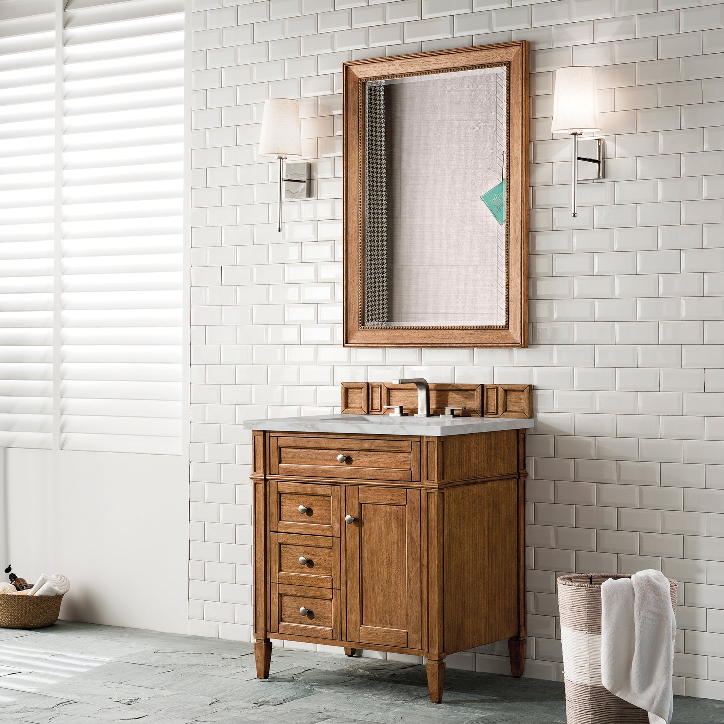 James Martin Brittany 30" Single Vanity with 3 CM Countertop
