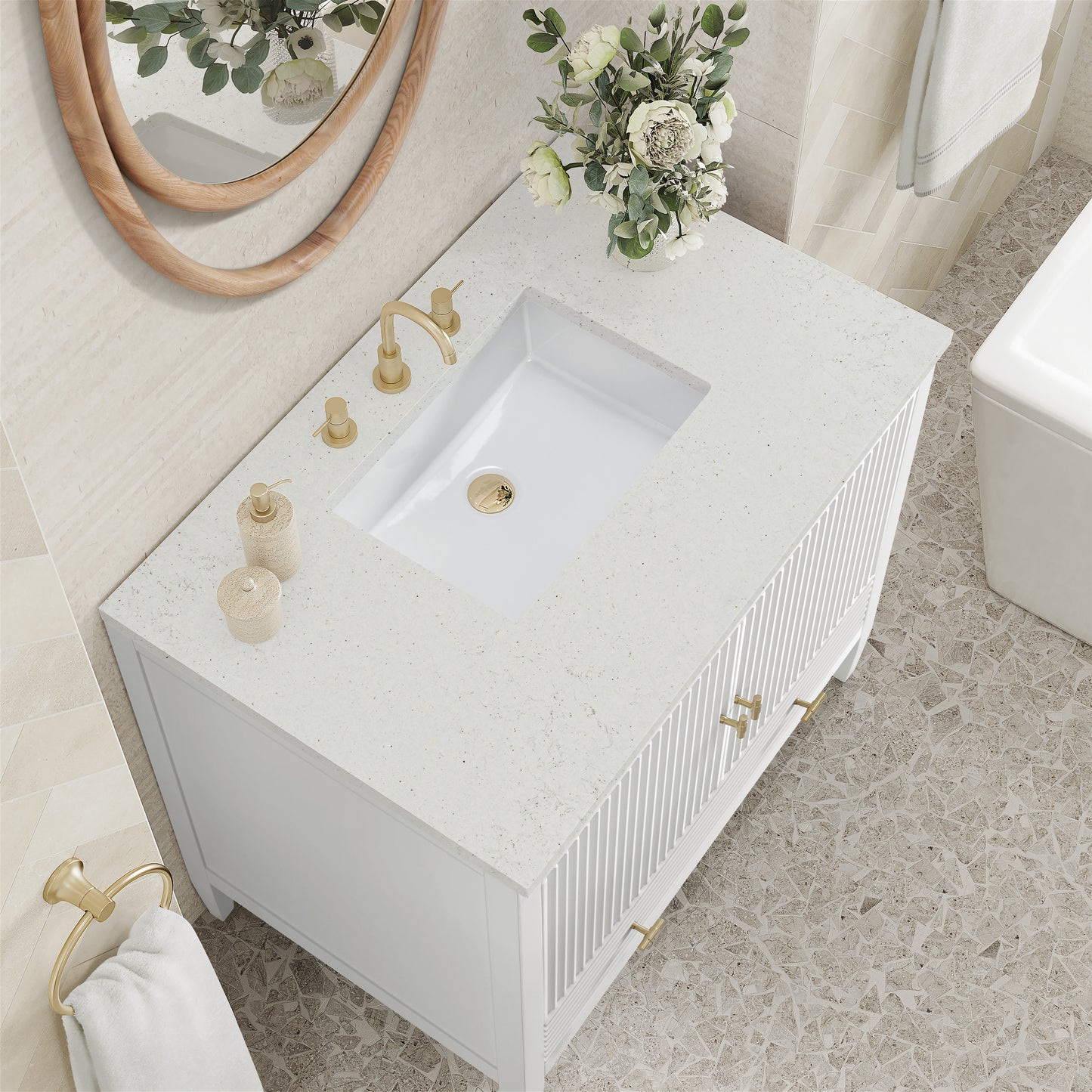 James Martin Myrrin 36" Single Vanity with 3 CM Countertop
