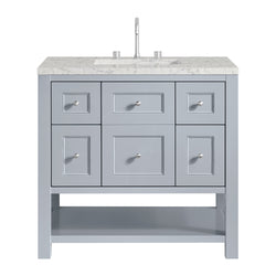 James Martin Breckenridge 36" Single Vanity w/ 3CM Countertop
