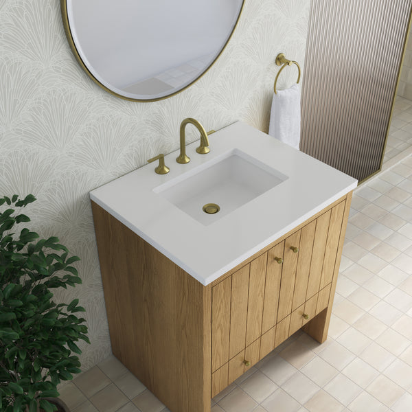 James Martin Hudson 30" Single Vanity with 3 CM Countertop