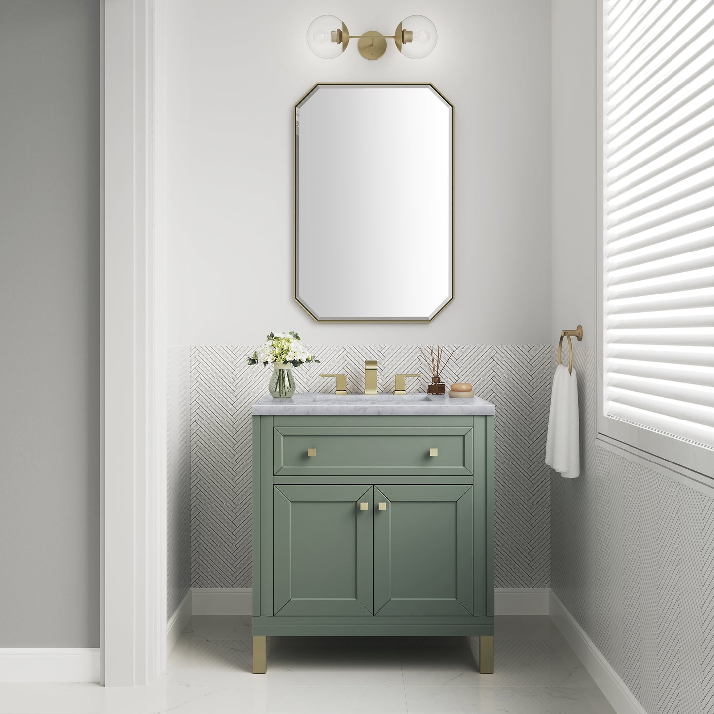 James Martin Chicago 30" Single Vanity with 3 CM Countertop