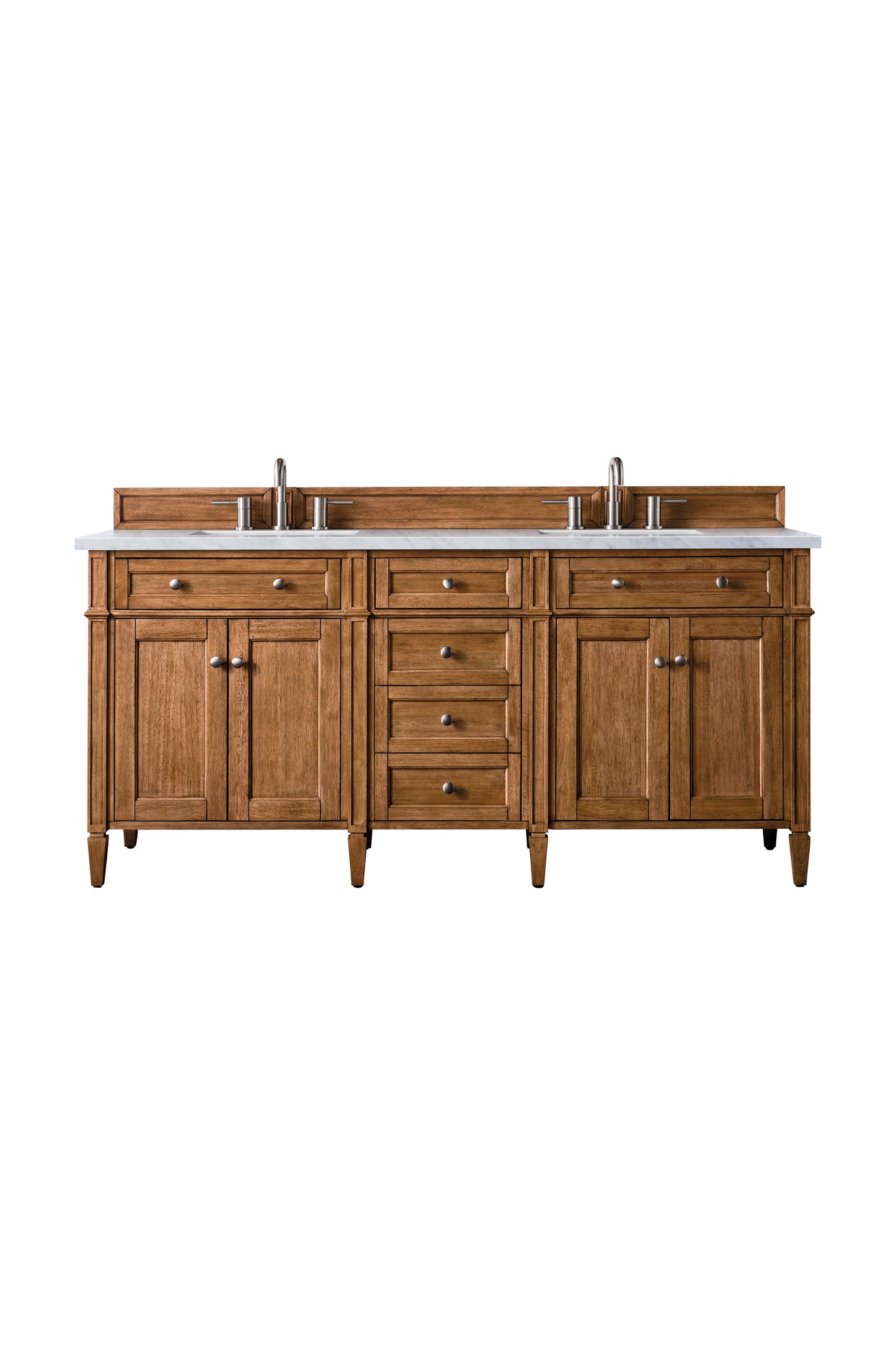 James Martin Brittany 72" Double Vanity with 3 CM Countertop & FreePower Wireless Charger