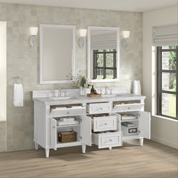 James Martin Lorelai 72" Double Vanity with 3 CM Countertop & FreePower Wireless Charger