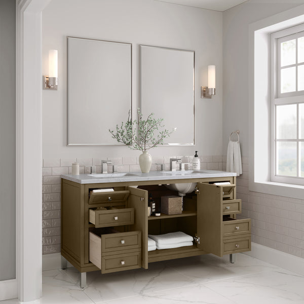 James Martin Chicago 60" Double Vanity with 3 CM Countertop