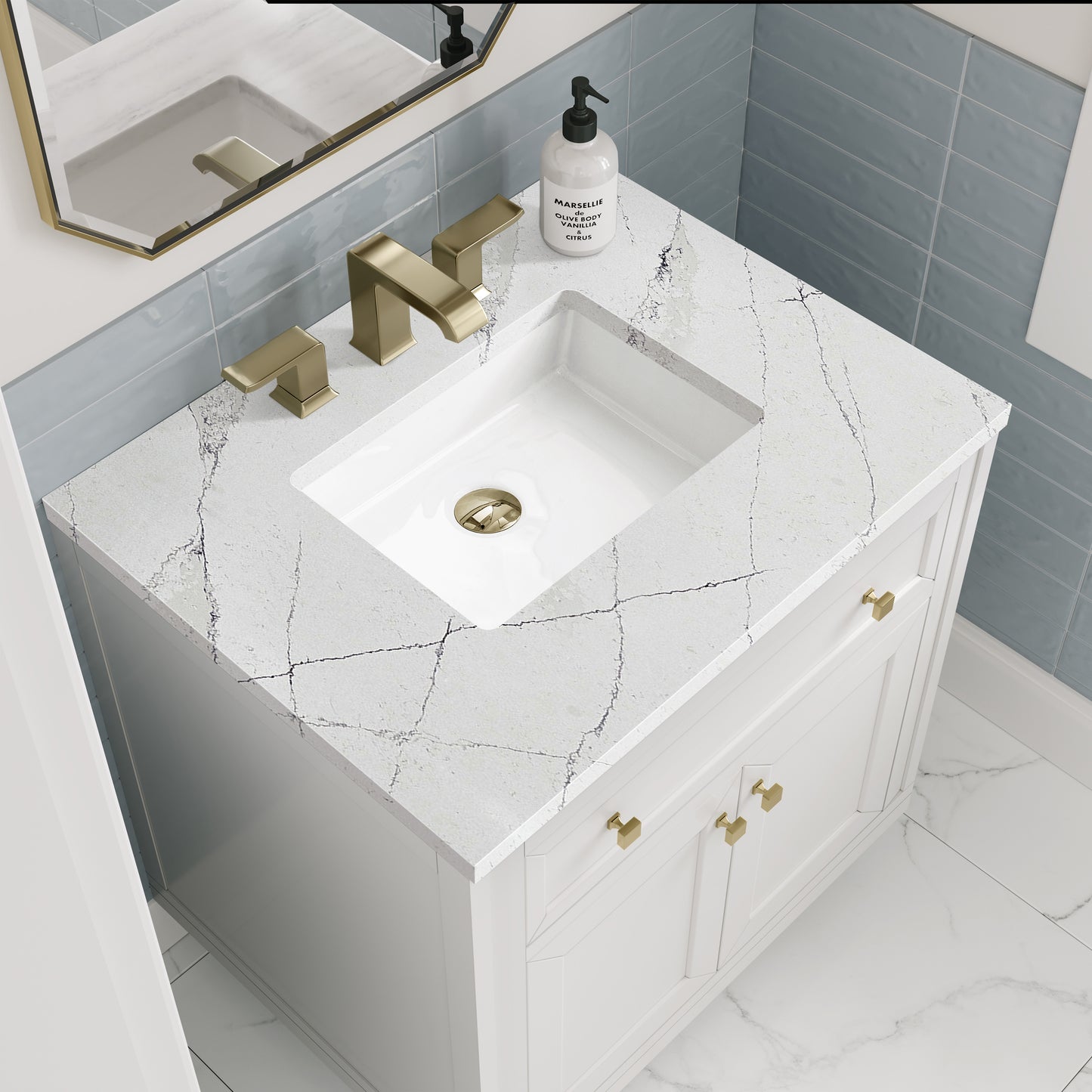 James Martin Chicago 30" Single Vanity with 3 CM Countertop