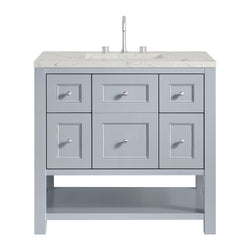 James Martin Breckenridge 36" Single Vanity w/ 3CM Countertop