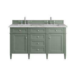 James Martin Brittany 60" Double Vanity with 3 CM Countertop & FreePower Wireless Charger