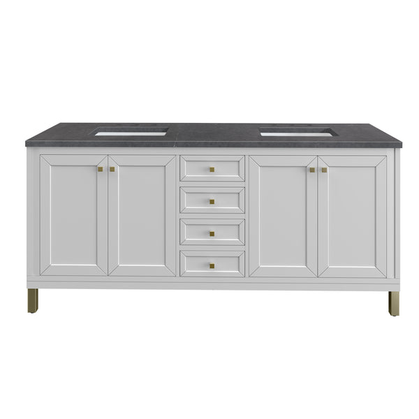 James Martin Chicago 72" Double Vanity with 3 CM Countertop