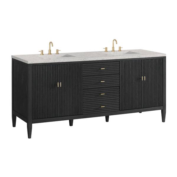 James Martin Myrrin 72" Double Vanity with 3 CM Countertop