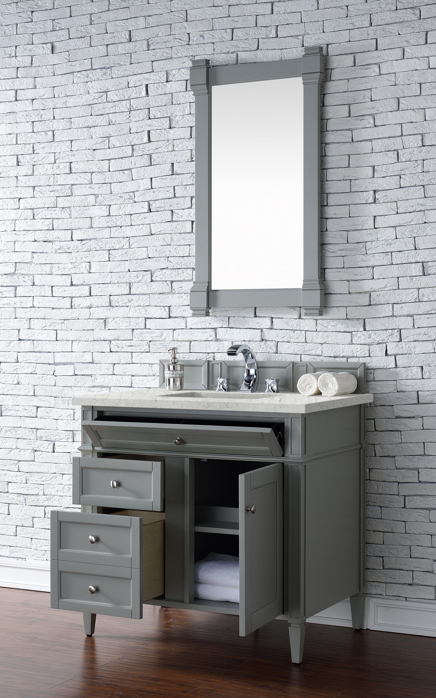James Martin Brittany 36" Single Vanity with 3 Countertop