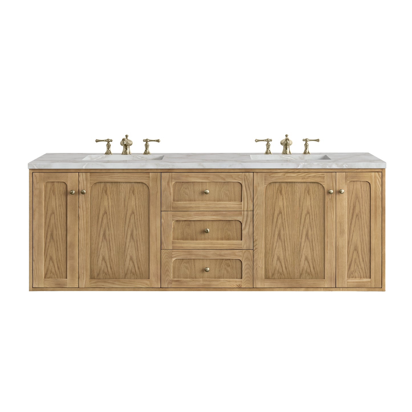 James Martin Laurent 72" Double Vanity with 3 CM Countertop & FreePower Wireless Charger