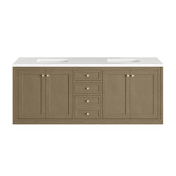 James Martin Chicago 72" Double Vanity with 3 CM Countertop