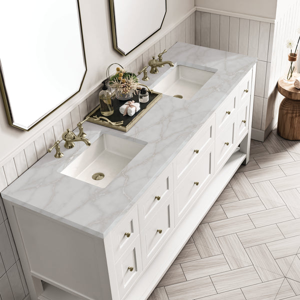 James Martin Breckenridge 72" Double Vanity w/ 3 CM Countertop