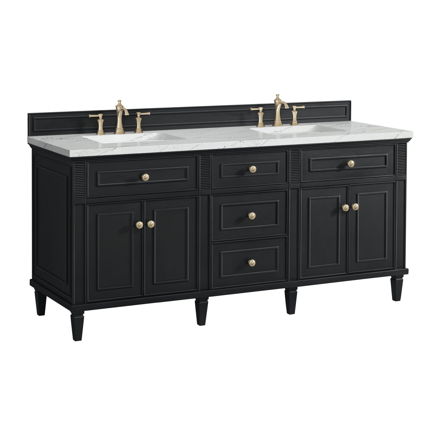 James Martin Lorelai 72" Double Vanity with 3 CM Countertop & FreePower Wireless Charger