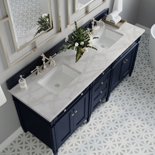 James Martin Brittany 72" Double Vanity with 3 CM Countertop