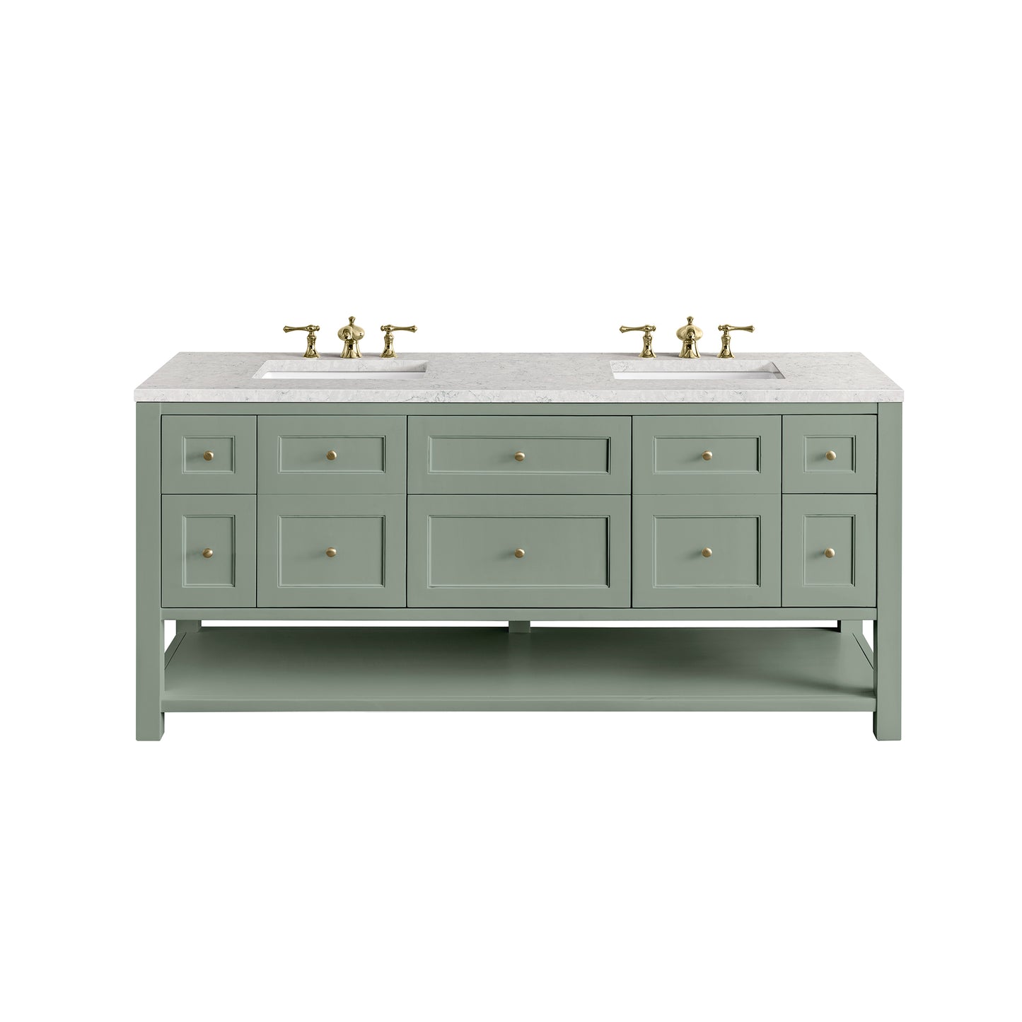 James Martin Breckenridge 72" Double Vanity w/ 3 CM Countertop