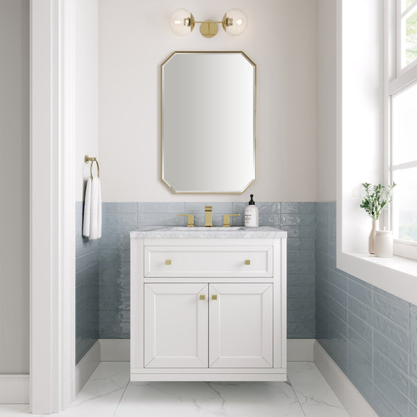 James Martin Chicago 30" Single Vanity with 3 CM Countertop