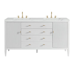 James Martin Myrrin 60" Double Vanity with 3 CM Countertop & FreePower Wireless Charger