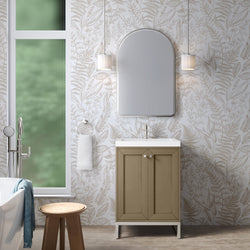 James Martin Chianti Single Vanity with White Glossy Composite Stone Top