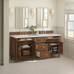 James Martin Lorelai 72" Double Vanity with 3 CM Countertop & FreePower Wireless Charger