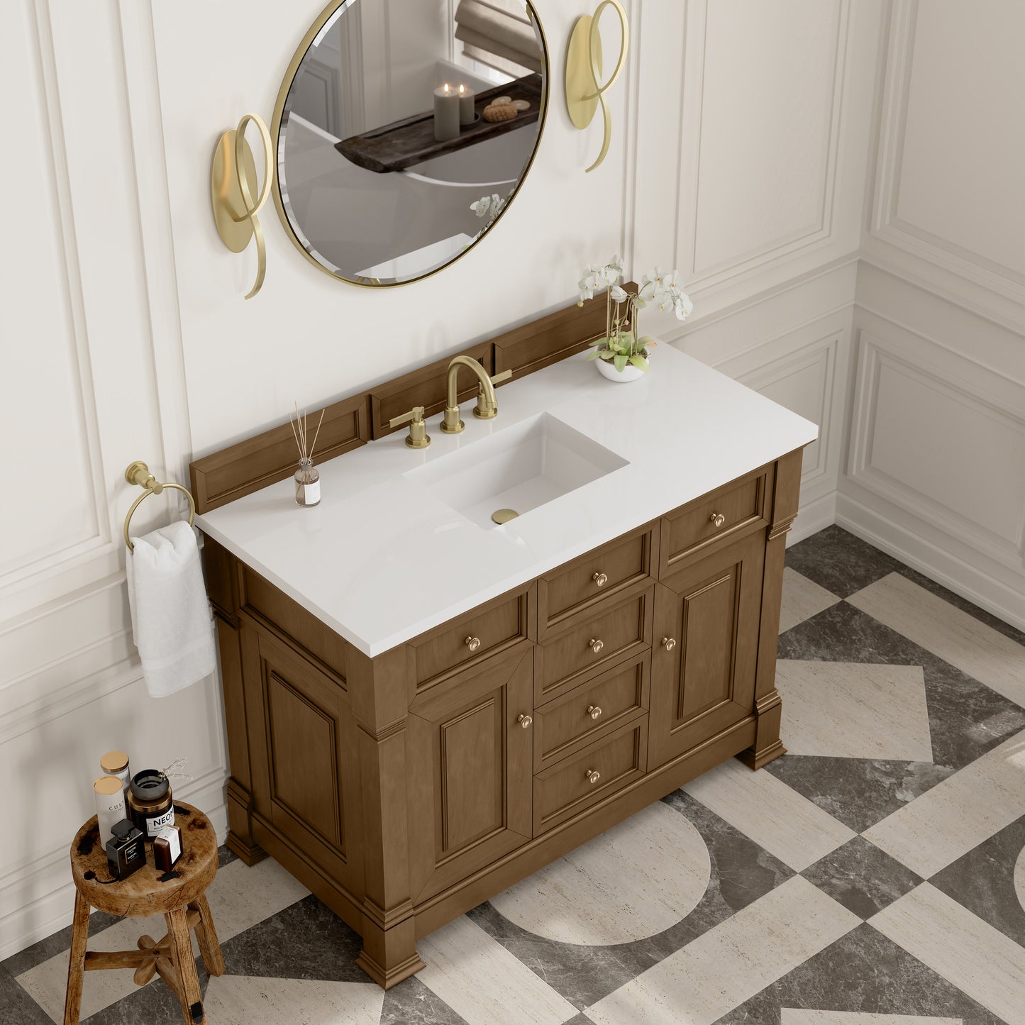James Martin Brookfield 48" Single Vanity with 3 CM Countertop - Luxe Bathroom Vanities