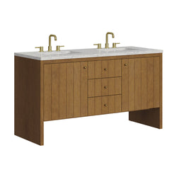 James Martin Hudson 60" Double Vanity with 3 CM Countertop & FreePower Wireless Charger