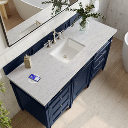 James Martin Brittany 60" Single Vanity with 3 CM Countertop & FreePower Wireless Charger