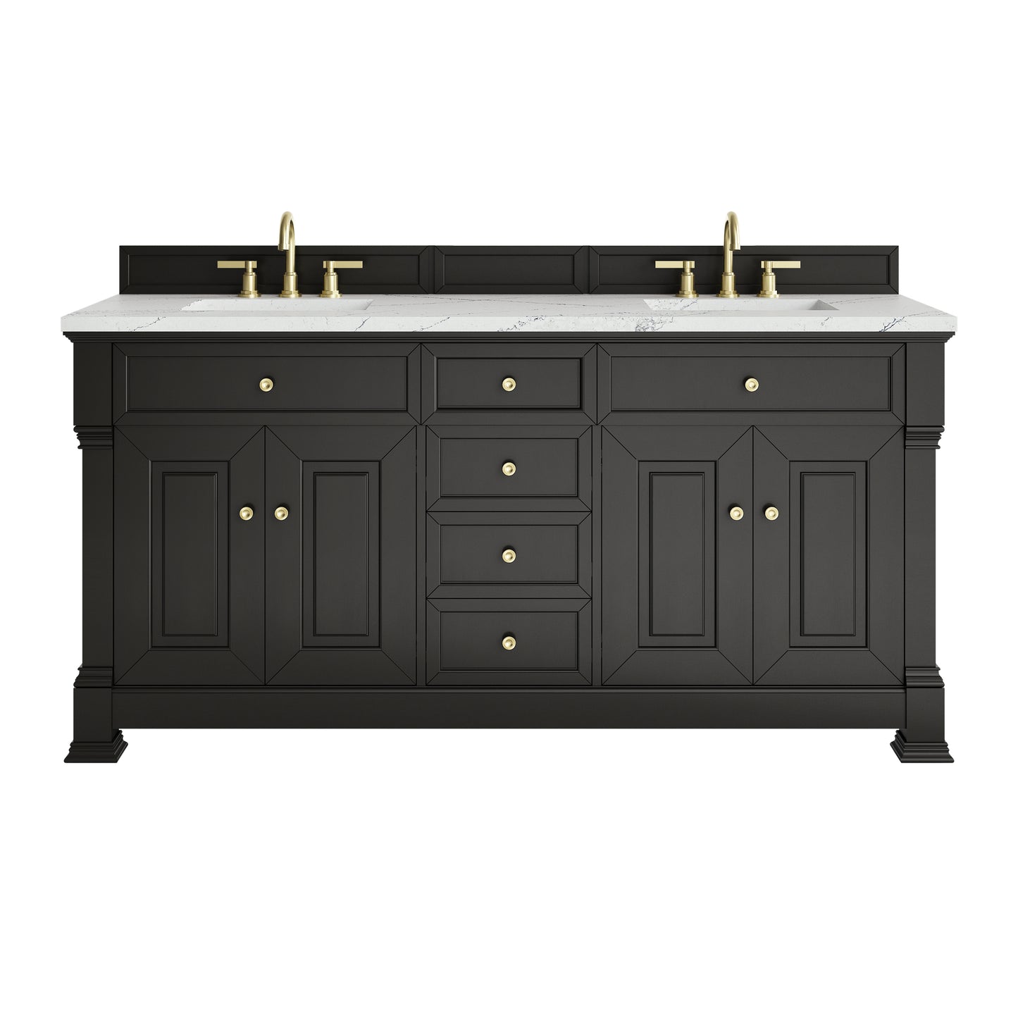 James Martin Brookfield 72" Double Vanity with 3 CM Countertop & FreePower Wireless Charger