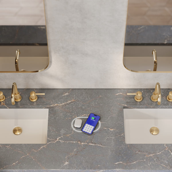 James Martin Laurent 72" Double Vanity with 3 CM Countertop & FreePower Wireless Charger