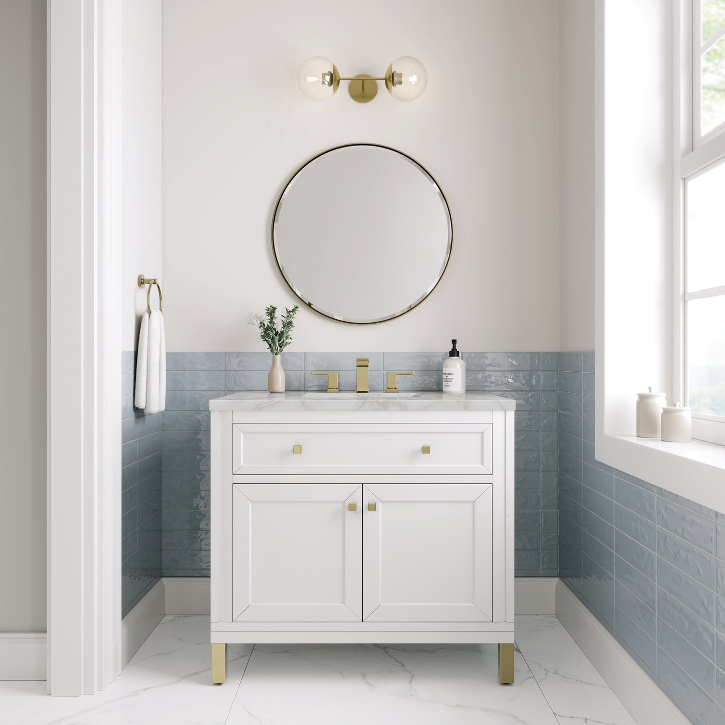 James Martin Chicago 36" Single Vanity with 3 CM Countertop