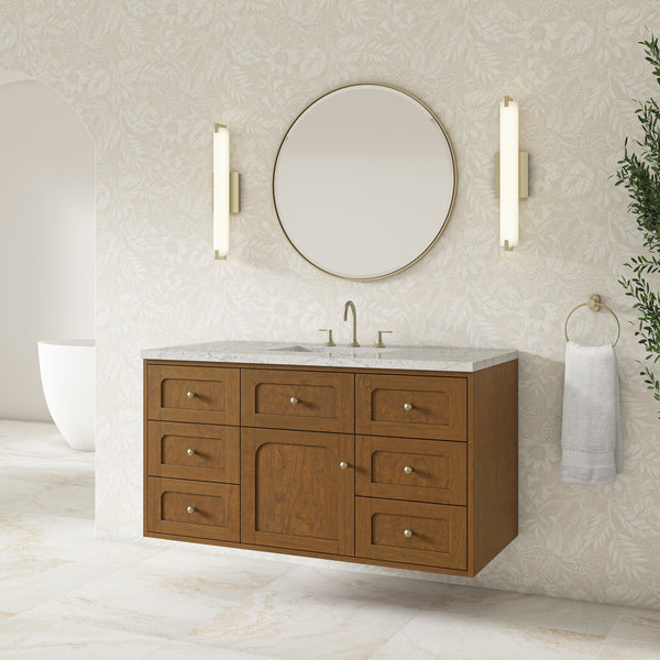 James Martin Laurent 48" Single Vanity with 3 CM Countertop & FreePower Wireless Charger
