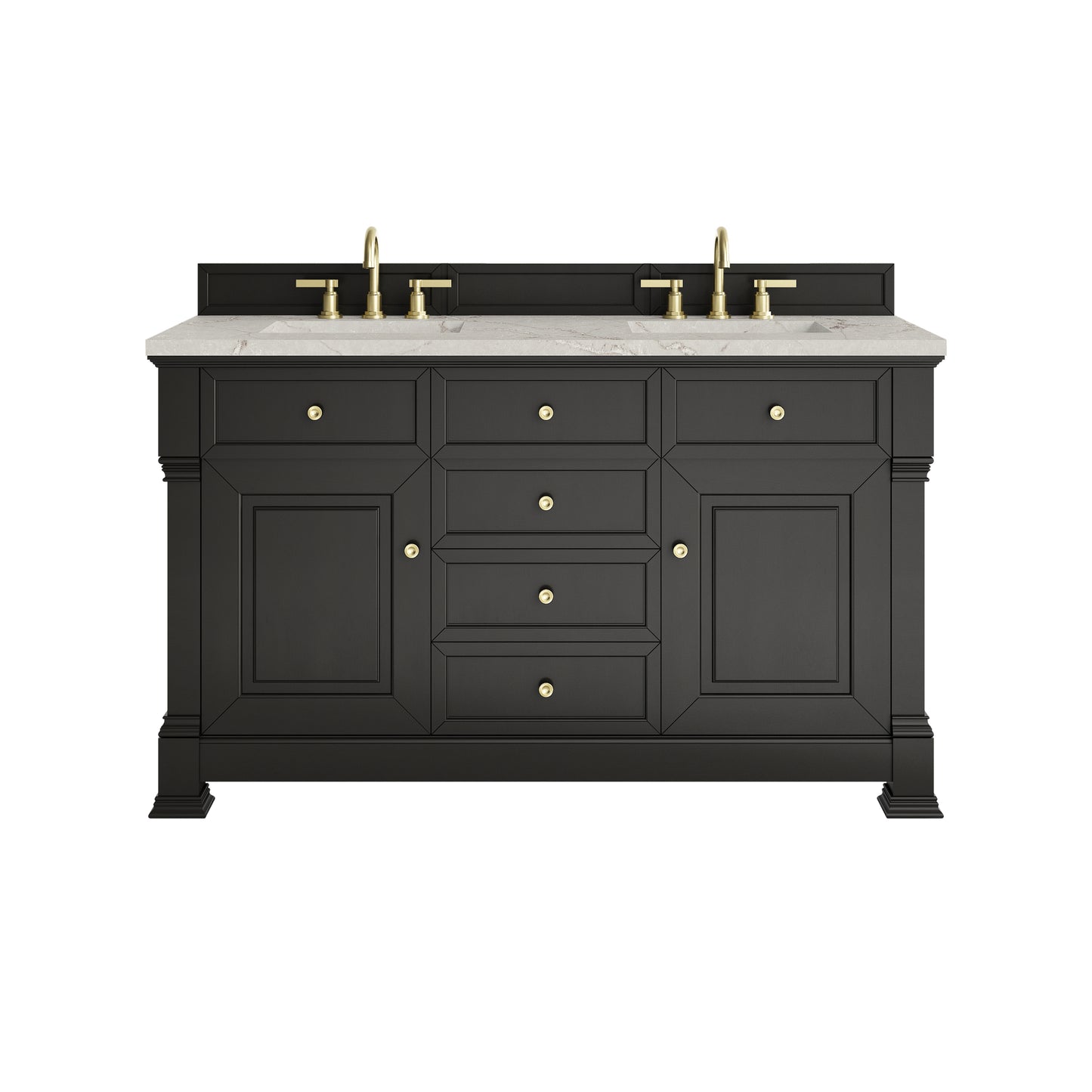 James Martin Brookfield 60" Double Vanity with 3 CM Countertop & FreePower Wireless Charger