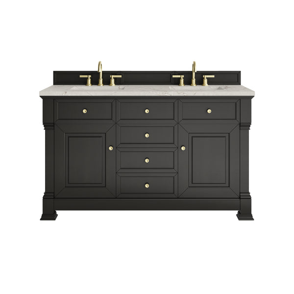 James Martin Brookfield 60" Double Vanity with 3 CM Countertop & FreePower Wireless Charger
