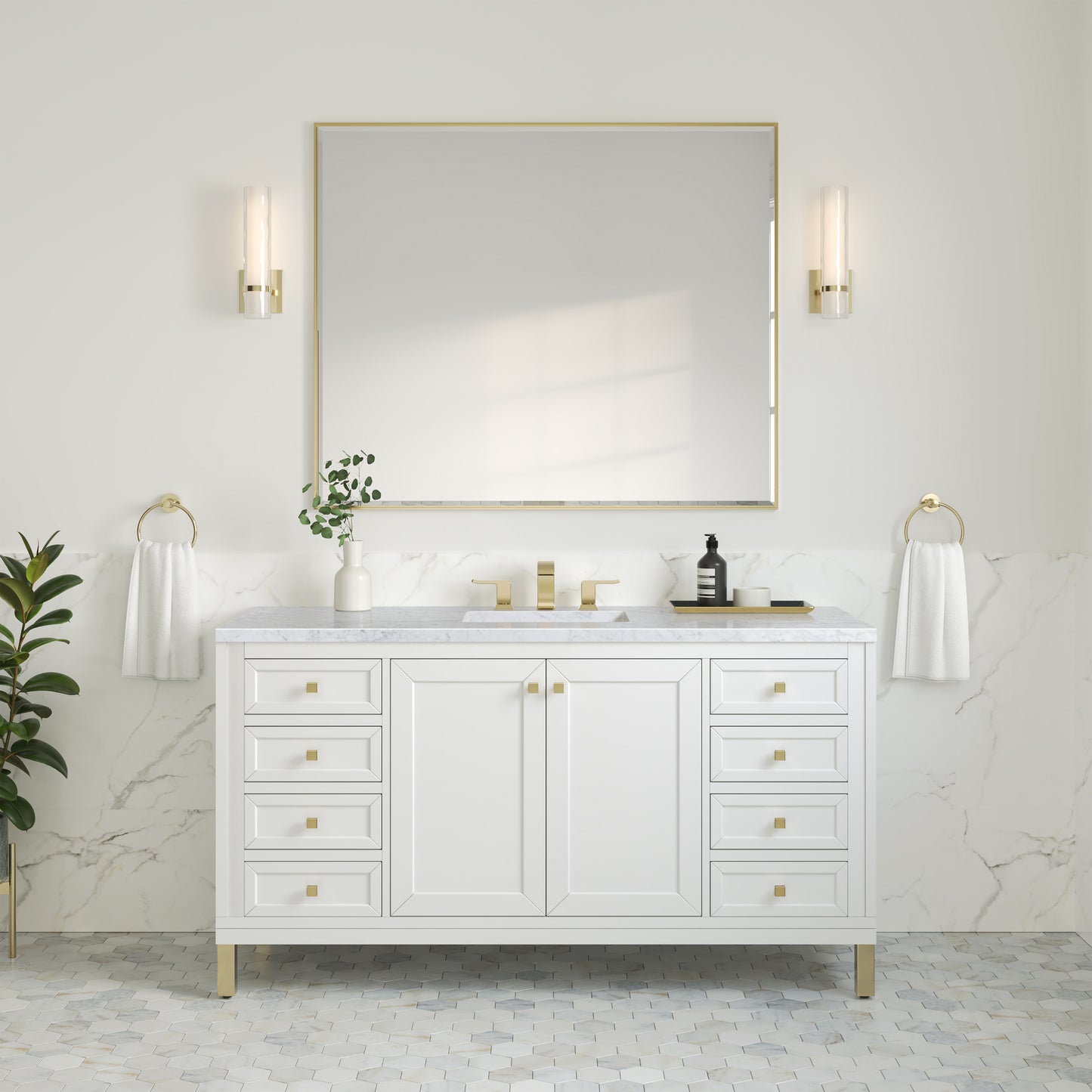 James Martin Chicago 60" Single Vanity with 3 CM Countertop