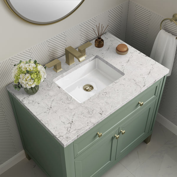 James Martin Chicago 36" Single Vanity with 3 CM Countertop