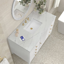 James Martin Myrrin 48" Single Vanity with 3 CM Countertop & FreePower Wireless Charger