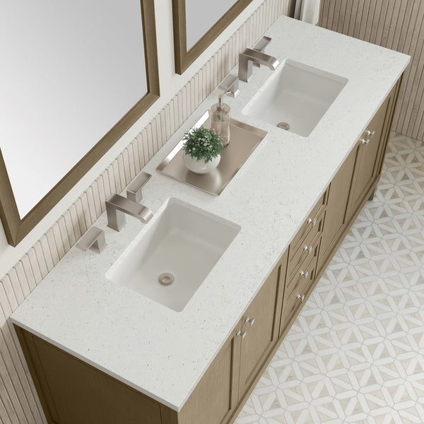 James Martin Chicago 72" Double Vanity with 3 CM Countertop