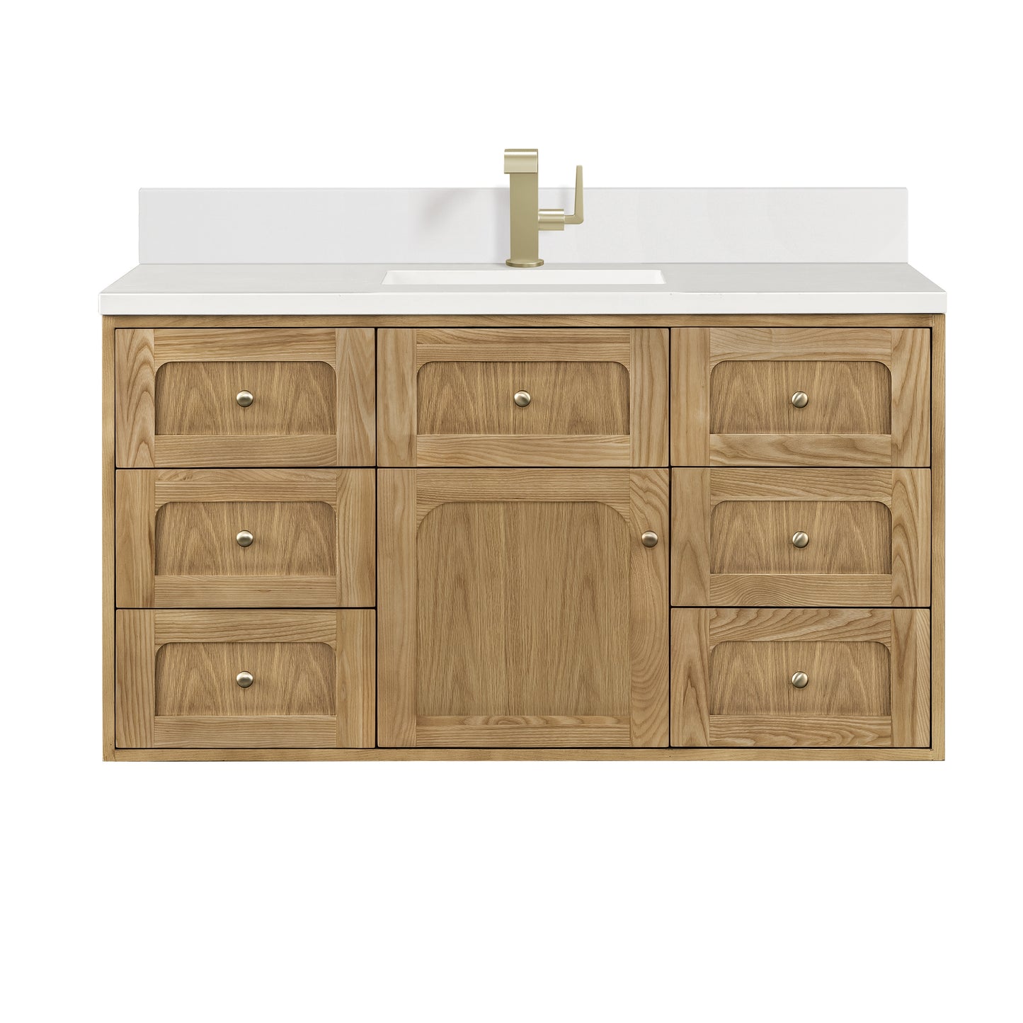 James Martin Laurent 48" Single Vanity with Single Hole 3 CM Countertop and Matching Backsplash