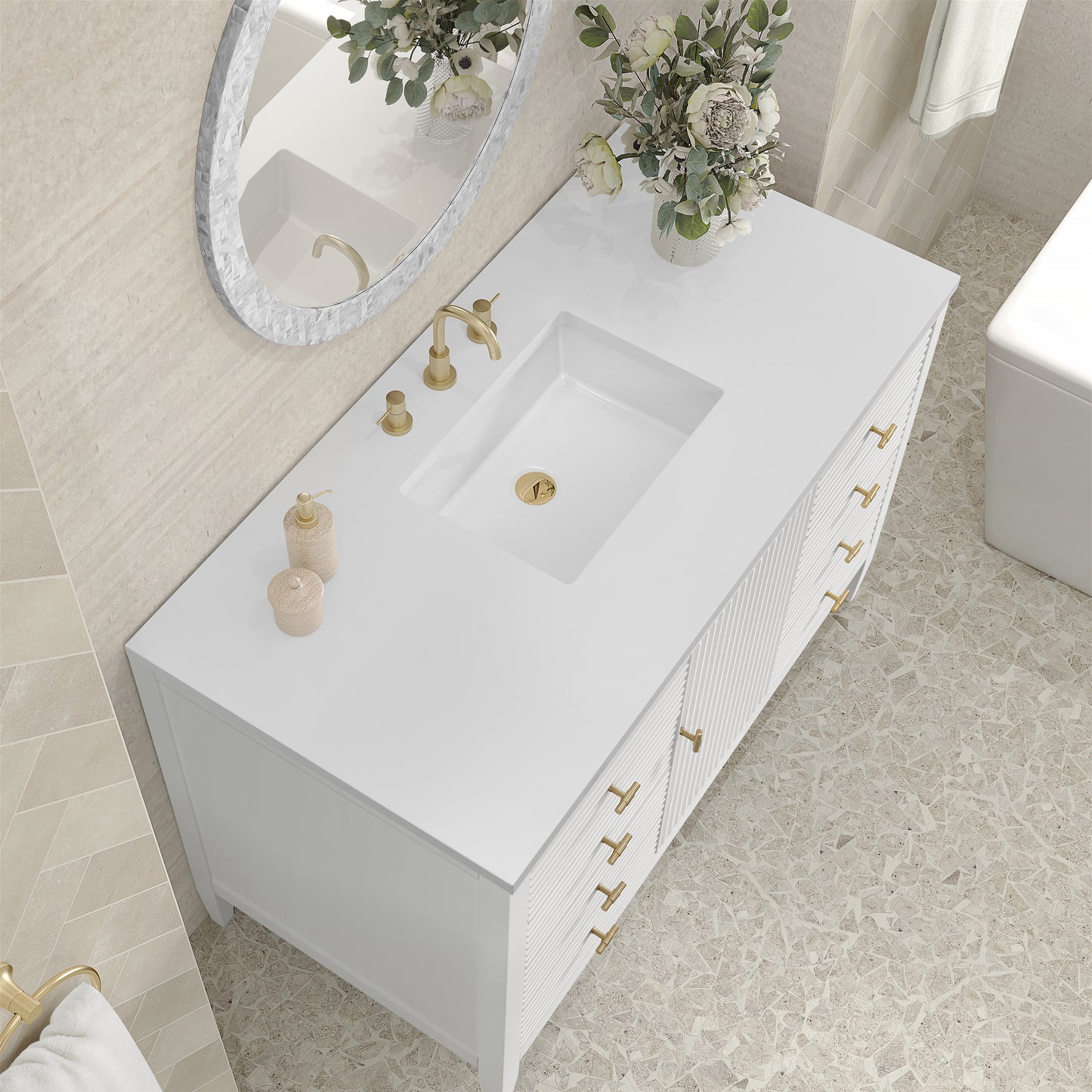 James Martin Myrrin 48" Single Vanity with 3 CM Countertop