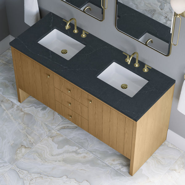James Martin Hudson 60" Double Vanity with 3 CM Countertop