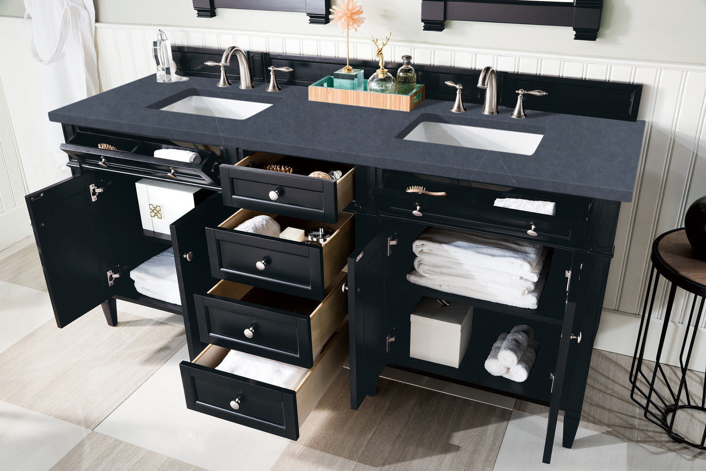 James Martin Brittany 72" Double Vanity with 3 CM Countertop