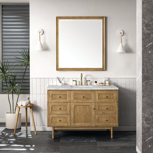 James Martin Laurent 48" Single Vanity with 3 CM Countertop & FreePower Wireless Charger