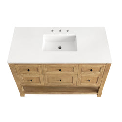 James Martin Breckenridge 48" Single Vanity, Light Natural Oak - Luxe Bathroom Vanities