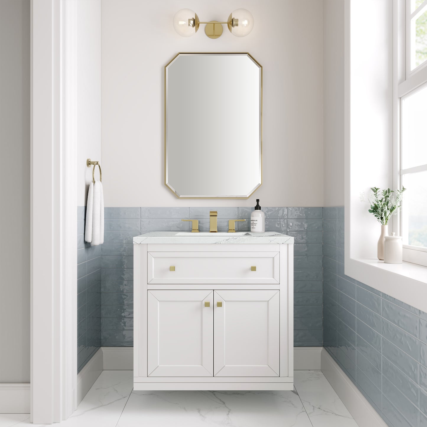 James Martin Chicago 30" Single Vanity with 3 CM Countertop