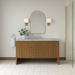 James Martin Hudson 60" Single Vanity with 3 CM Countertop & FreePower Wireless Charger