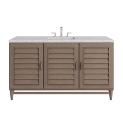 James Martin Portland 60" Single Vanity Whitewashed Walnut with 3 CM Countertop
