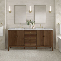 James Martin Myrrin 72" Double Vanity with 3 CM Countertop