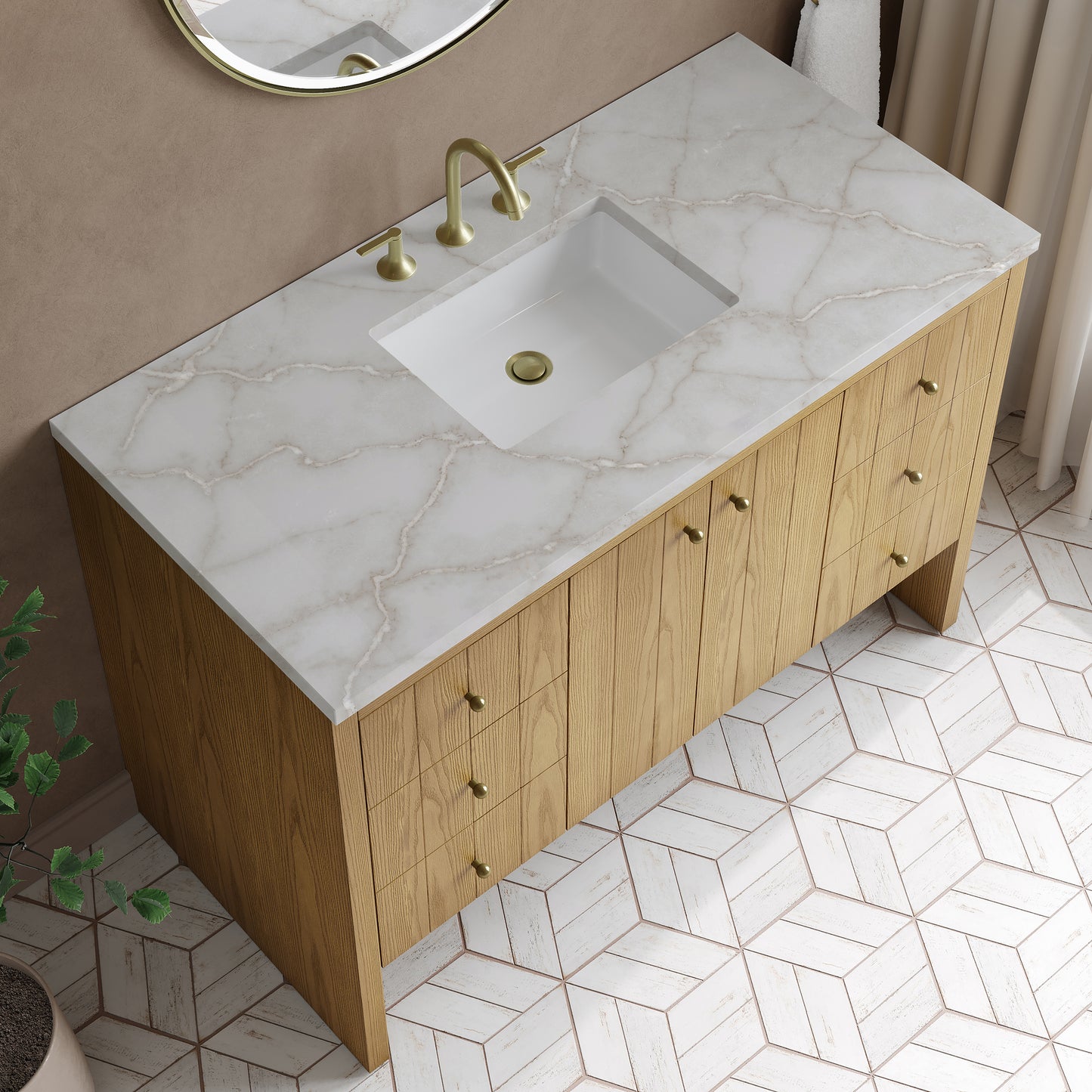 James Martin Hudson 48" Single Vanity with 3 CM Countertop